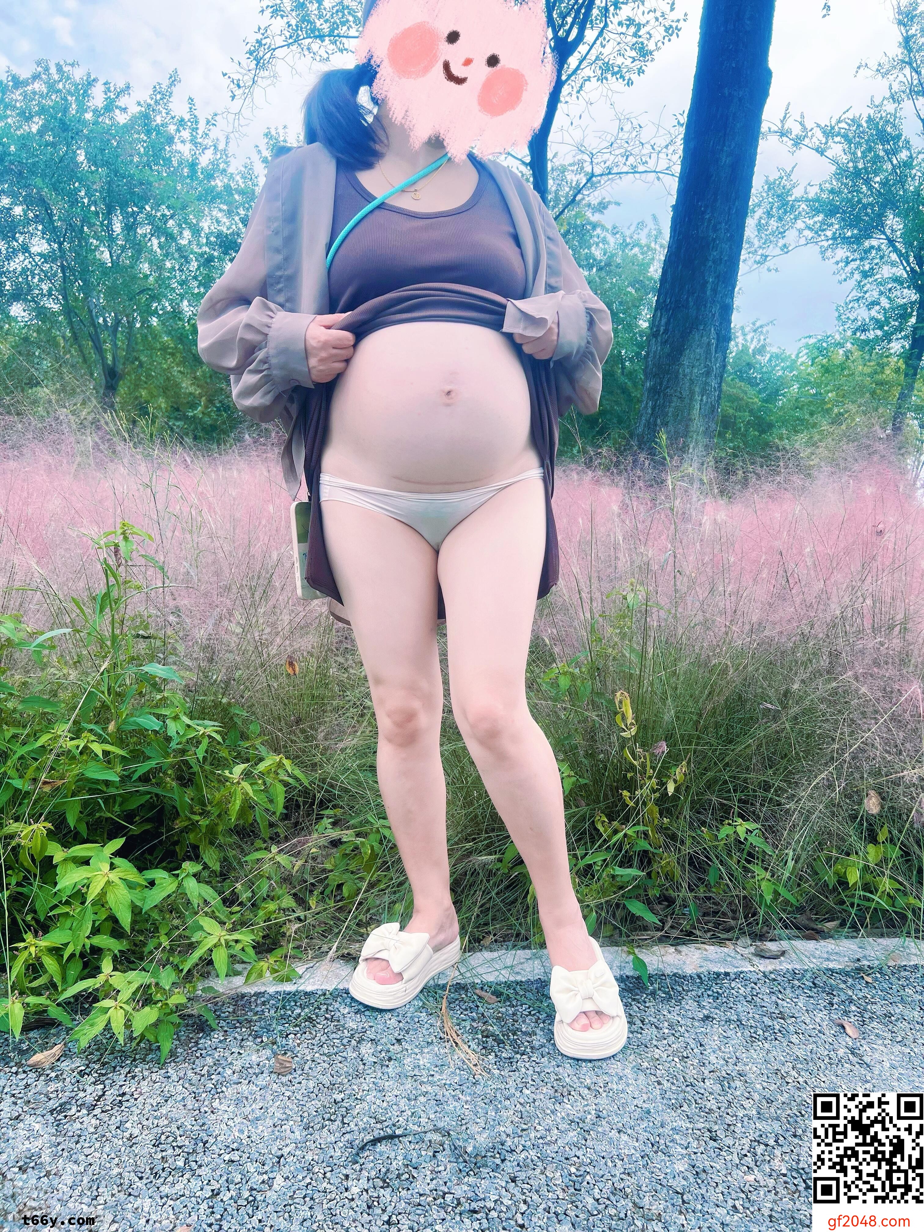[原创][手势验证] 怀孕老婆第一贴，她怀孕时，不同阶段的露出照片 [39P]