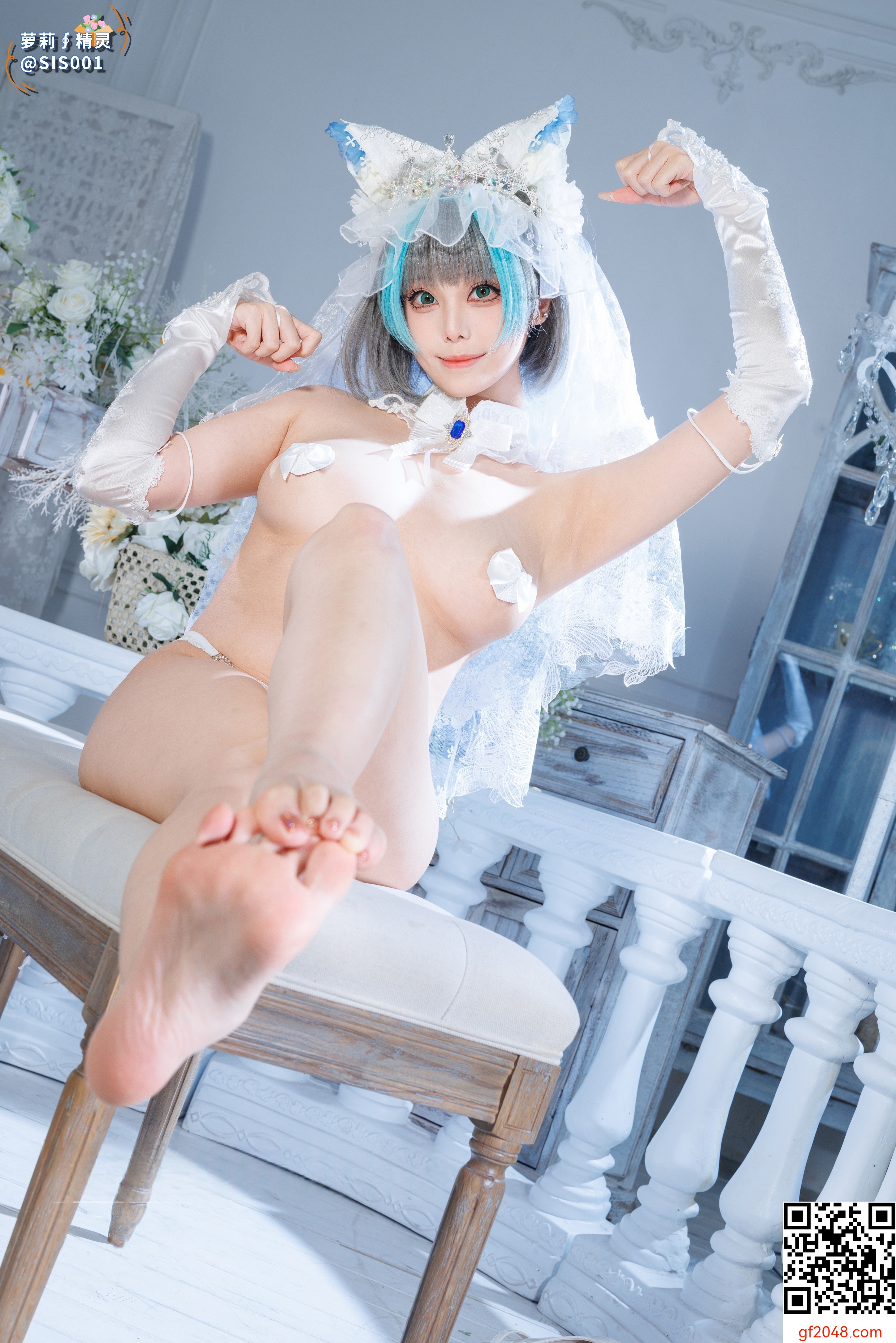 【达人组出品】Coser@蜜汁猫裘 - 柴郡花嫁 [125P]