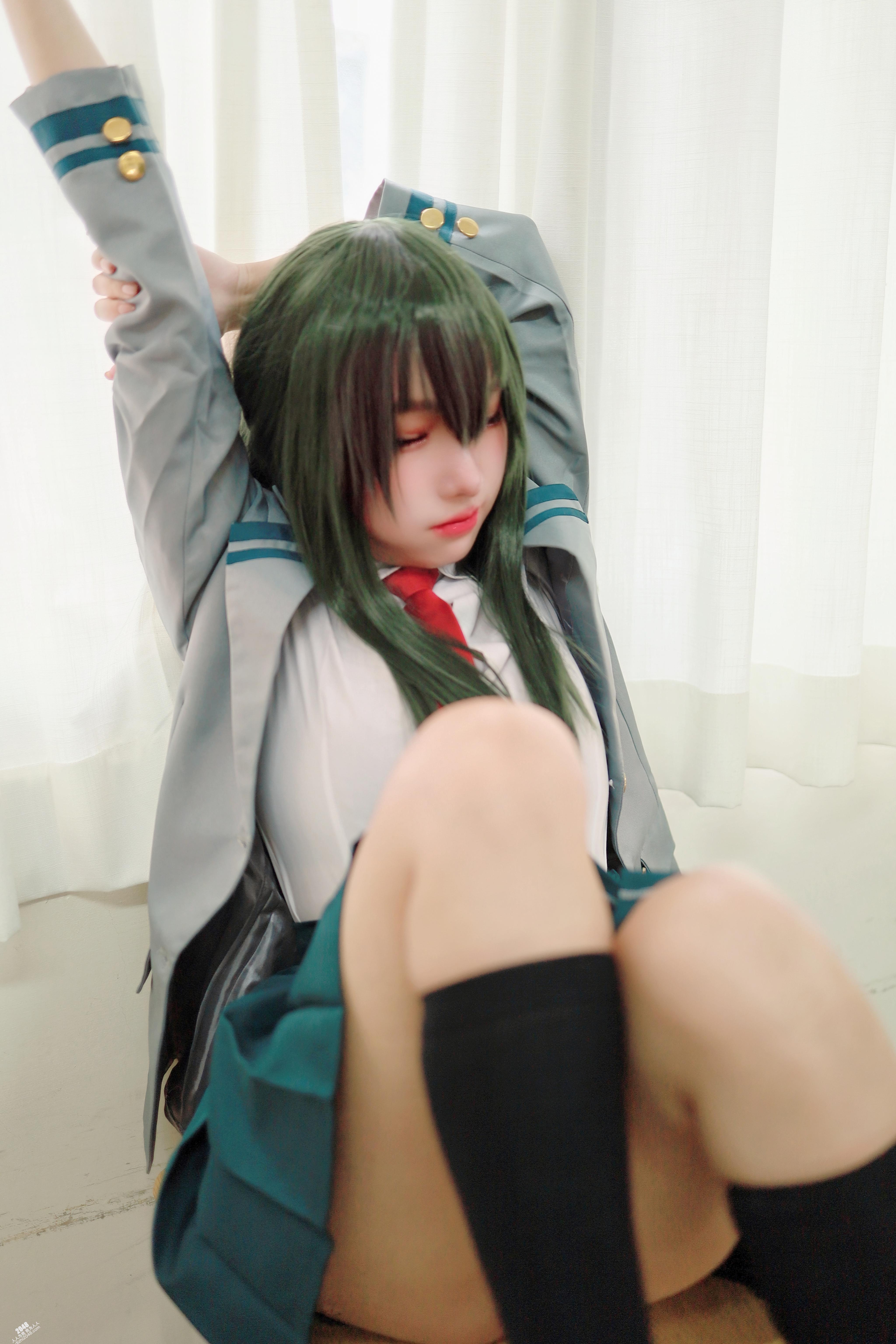 慕慕momo  蛙吹梅雨 學生服 Asui Tsuyu 【27P】