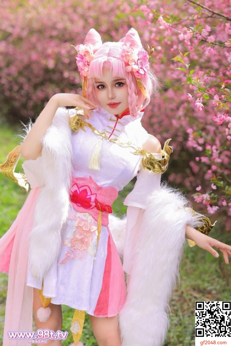 樱花树下的顶级白虎[58P]